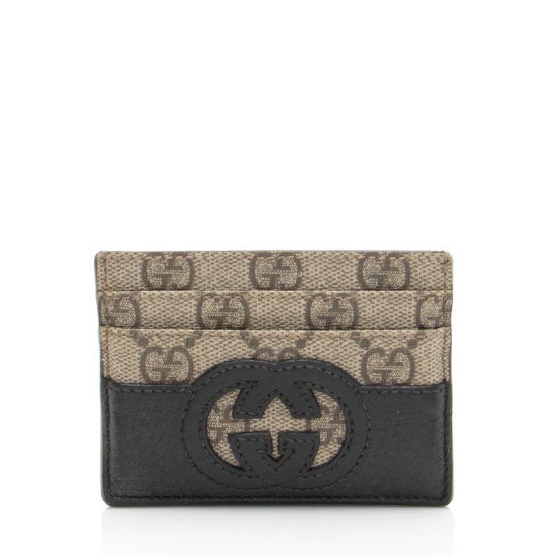 Gucci Gg Supreme Interlocking G Card Holder